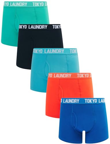 Tokyo Laundry Men's (5 Pack) Gift Box Stretch Cotton Boxer Shorts Set