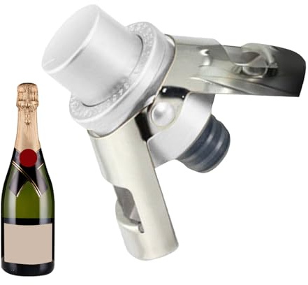 Mousserande vinplugg – flaskförseglingsverktyg, kork i rostfritt stål | Dubbelplockad champagne vakuumpump läckagesäker tryckhållning låsmekanism vakuumflaskhållare för bröllopsfest