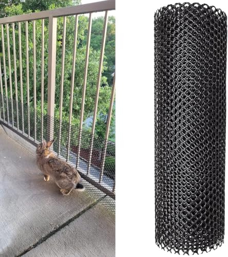 Fjäderfänät i plast Kycklingtrådsnät staketbarriär for trädgårdsdäck Balkong husdjursbarriär med dragkedjor(1.2x25m)