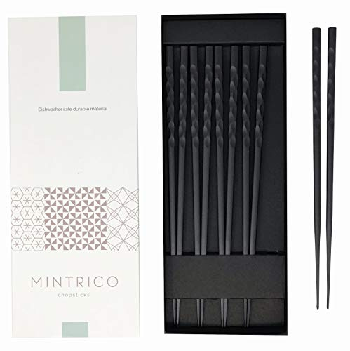 Reusable Luxury Japanese Style Chopsticks 5 Pair Set Dishwasher Safe