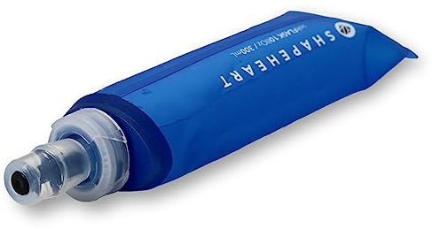 Shapeheart - Flasque Running avec valve anti fuite. Gourde souple pliable avec bouchon anti saleté - Dragonne incluse idéal pour le trail, la course a pied et la Randonnée - sans BPA