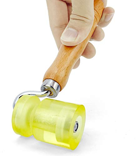 Ewrap 50 mm Gummi-Tapetenrolle, Kantennaht-Walze, flacher Druckroller, Handrolle, Vinyl-Rolle für die Installation von Tapeten, Vinyl