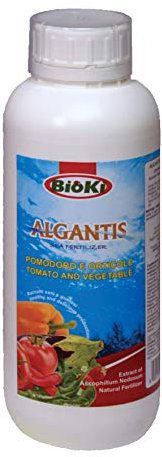 Antika Officina Botanika ALGANTIS Pomodoro ED ORTAGGI, estratto a Freddo di ascophillum nodosum, per Pomodoro e Piante da orto, flacone da 1 kg