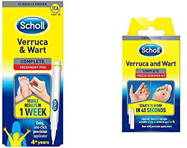 Scholl Verruca and Wart Complete Treatment Pen & Verruca and Wart Remover Freeze Treament, 80 ml