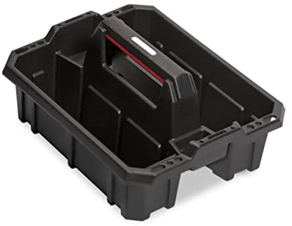 Werkzeugträger Werkzeugkasten Kunststoff schwarz offen Geräteträger leer Garten 395x295x190mm schwarz