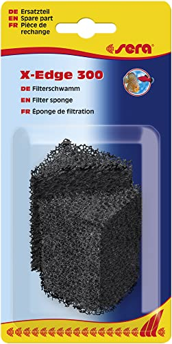 sera Filterschwamm schwarz (2 St.) | Ersatzteil für Aquarienfilter, Innenfilter X-Edge 450 | Original-Ersatzfilter zur mechanisch-biologischen Reinigung