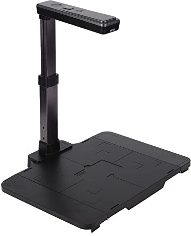 VBESTLIFE Dokumentenkamera, Buchscanner Overhead-Scanner HD 5MP Tragbare USB-Doc-Cam, A4-Fanggröße mit LED-Licht für ID-Karten-Bilderbuch, für Fernunterricht, Unterricht, Lernen, Dateidokument