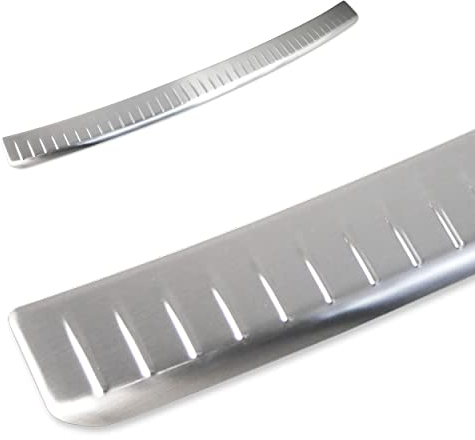 CHROMEMASTER - Protection de Pare-Chocs arrière - Compatible avec VW T6 Transporter 2015-2018 | Acier Inoxydable brossé - Protection de seuil de Coffre pour protéger Votre Voiture des Rayures