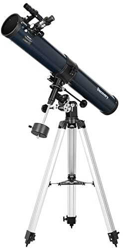 Discovery Spark 769 EQ Science Set of Reflecting Telescope on Sturdy Tripod, Book on Astronomy (Spanish Edition) and Accessories – Suitable for Beginners
