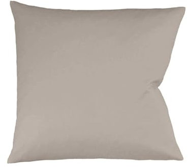 liebling Kissenhülle Interlock Jersey 40 x 40 cm, Farbe Taupe, Kissenbezug aus 100% Baumwolle, edler Glanz, waschbar 60 Grad, Ökotex 100