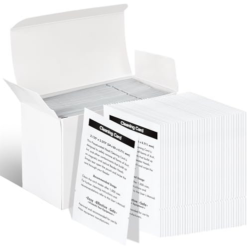 100 PCS Credit Card Reader Cleaning Cards - CR80 Dual Side Cleaning Sheets for POS Terminals, Printers, and Optical Card Readers