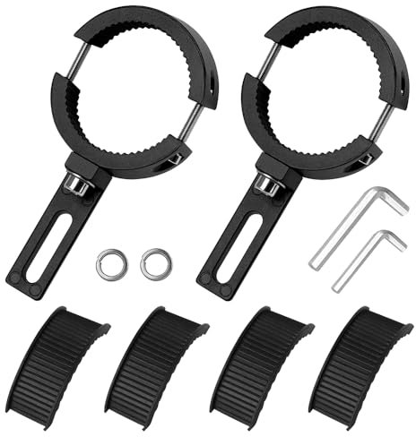 iKALULA 2 Pcs Support Phare Moto 38-60mm, Support de Montage de Lumière Travail, Supports de Fixation de Lampe de Fourche Avant, Support de serrage Universel pour Tout-terrain Voiture Camion Moto