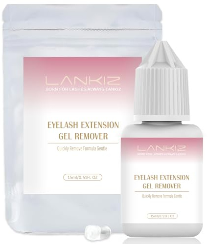 LANKIZ - Retrait de colle pour extensions de cils, formule à dissolution rapide pour extensions de cils, sûre pour tous les types de colle, élimination sans résidus pour les artistes professionnels et