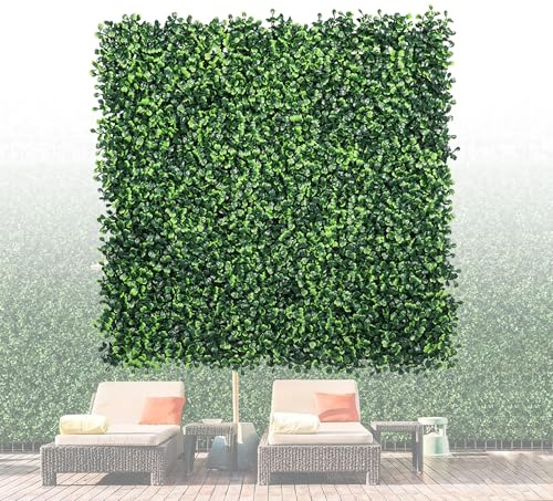 Sfondo For Parete In Erba Artificiale, Siepe Di Bosso Finto, Resistente Ai Raggi UV, Adatto For Uso Interno Ed Esterno, Giardino, Decorazione For Camera Da Letto(Encrypted,20x20in)