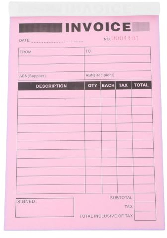 SHINEOFI 50 Ensembles Carnet de Factures sans Papier Carboné pour Petites Entreprises Jeux par Bloc Reçus de Commande et Facturation Polyvalente