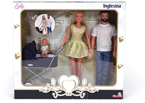 Simba - Steffi Love Inglesina Famiglia con Carrozzina, 105733283, + 3 Anni, con Steffi, Kevin e Bebè