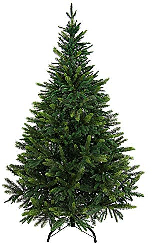 BB Sport Luxus Christbaum 210 cm Mittelgrün/Douglasie künstlicher Weihnachtsbaum PE/PVC Spritzguss Mix Tannenbaum Standfuß