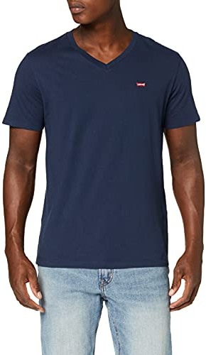 Levi's Herren Original Housemark V-Neck T-Shirt, Dress Blues, XL