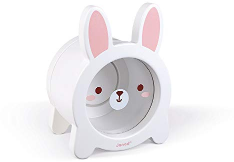 Janod - Salvadanaio in Legno per Bambini Coniglio - Lato Trasparente e Apertura Magnetica - Decorazione della Stanza dei Bambini - A Partire da 3 Anni, J04654