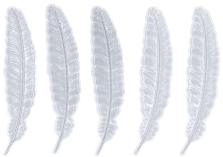 5-Pack Silikon Gjutform för Löv, Bokmärken DIY Hantverk, Epoxiharts Bladform