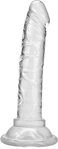 Mini Consolador Transparente Pene Realístico con Ventosa Fuerte Consolador Anal Juguete Sexual para Masturbación Anal Vaginal 12 * 2.5cm