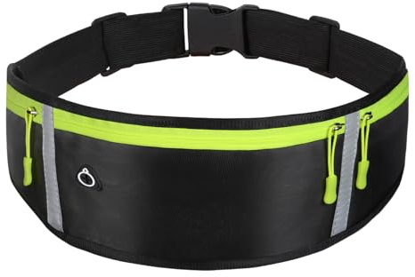 Flintronic Laufgürtel, Sportgürtel, Fitnessgürtel mit Verstellbarem Gummiband, Schweißfeste Hüfttasche für Jogging Laufen und Andere Outdoor-Aktivitäten, Passend für alle Smartphones