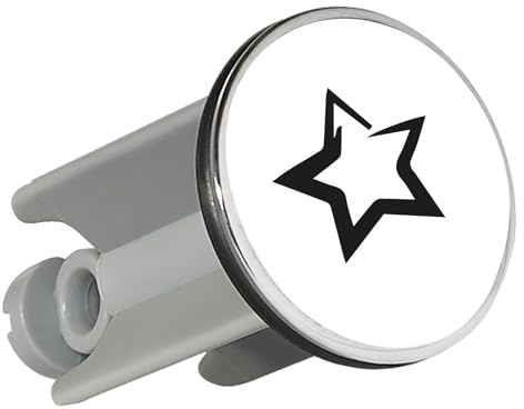 Huuraa Waschbeckenstöpsel Stern Star 4cm höhenverstellbar Abflussstopfen Geschenkidee