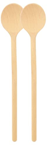 teemando® 2 X große Marken-Kochlöffel aus Holz, 60 cm, Kochlöffel zum Kochen und Backen