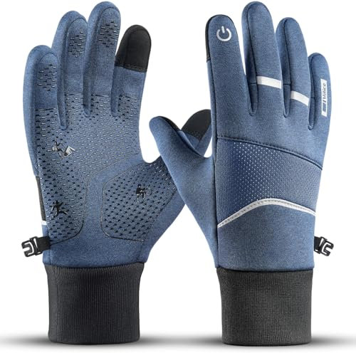 Vilico Thermo-Winterhandschuhe für Damen, Winter-Radhandschuhe für Herren, Motorradhandschuhe für Damen, Winter, Cálidos und rutschfeste Touch-Handschuhe, verwendet für Fahrräder, Laufen
