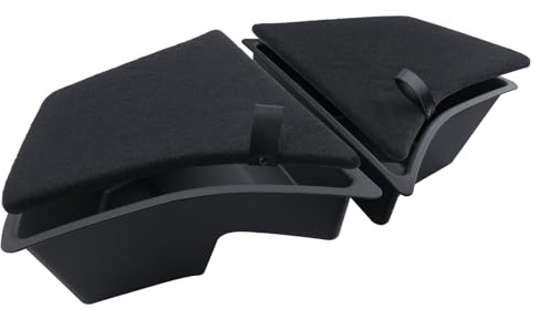 LANTU Organizer per bagagliaio 2 pezzi per Tesla Model 3 2024-2026 TPE scatola portaoggetti bagagliaio con coperchio floccato, impermeabile e antiscivolo, accessori Tesla Model 3 Highland (nero)