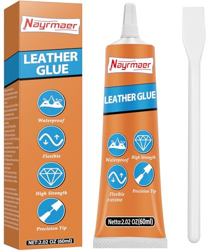 Nayrmaer Leather Glue Extra Strong, 60ml High Strength Adhesive for Sofa Repair, Shoes, Jacket, Handbags, Wallet, Furniture, Belt and Other Leather Crafts