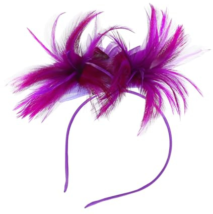 Hemobllo Serrage-tête Fascinateur Vintage Violette En Maille Voile Tulle Pour Soirées Et Mariages Accessoire De Tête Élégant