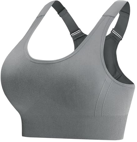 Aseniza sport-BH dam push up sport bh justerbar sportbehå med breda remmar starkt grepp utan bygel korsad rygg vadderad fitness löpning jogging yoga bh