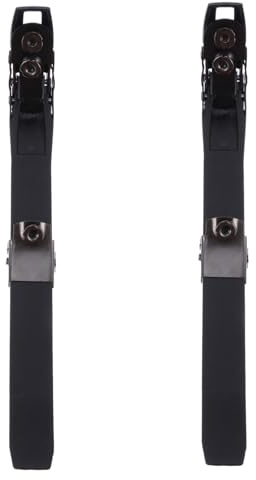 Veemoon Lot de 2 Set de Boucles de Sangle Noires pour Chaussures de Patinage à roulettes, Accessoires de Remplacement Réglables, Compatibles Rollers Adultes et Garçon et Filles, Fixation