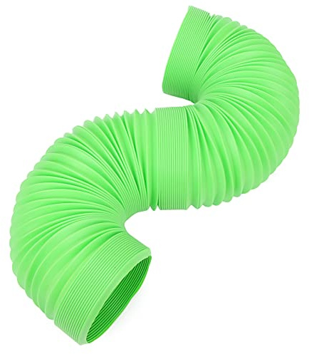 HEEPDD Infällbar Lektunnel för små Djur, PP-material, Utbyggbar Mini-husdjurstunnelleksak för Minkmarsvin Igelkott, Diameter 10 Cm, Perfekt för Nöje och Träning (Grön)