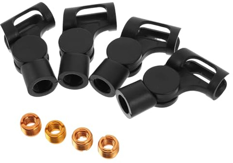 Toddmomy 4 St Mikrofonklämmor med Adapter för Stativ Mikrofonhållare för Podcast Intervjuer Live-sändningar och Trummor Snabbmontering och Kompatibel med Många Mikrofontyper