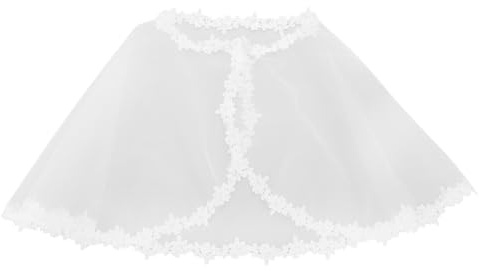VILLFUL Robe de fille cape en blanche, châle respirant pour enfants, accessoire élégant pour occasions spéciales et espaces climatisés, taille, printemps été