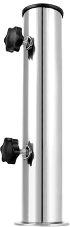 QWORK® Edelstahl Sonnenschirm Halterung, schirmbaser standrohr für Granit, sonnenschirmständer