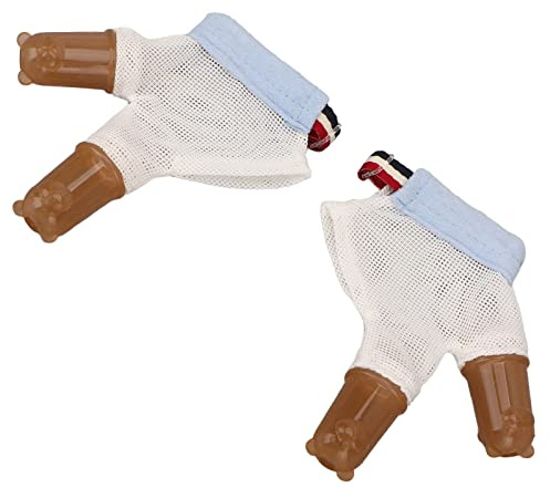 Protector de Dedo para bebé, 1 par para Detener la Succión del Pulgar, Protector de Dedo, Hebilla de Muñeca, 2 Dedos para Uso Diario (M)