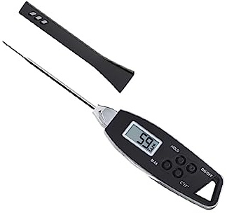 ULDIGI Digital Kökstermometer till Snabbavläsning För Bakning Bbq Och Varmvatten Med Probespets Svart Lättanvänd