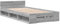 vidaXL Bettgestell, Bett mit Schublade für Schlafzimmer, Bettrahmen mit Lattenrost, Schlafzimmerbett Einzelbett, Grau Sonoma 100x200cm Holzwerkstoff