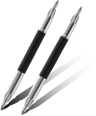 Vyibpdy - 2 Pz Scriber Tool Punta In Carburo - Penna Portatile Per Incisore Con Clip E Magnete (Silver)