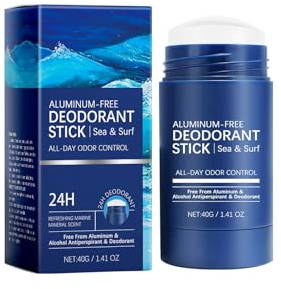 Déodorant en stick naturel pour homme et femme, pour tout le corps, pour peaux sensibles, garde au sec et confortable (bleu)