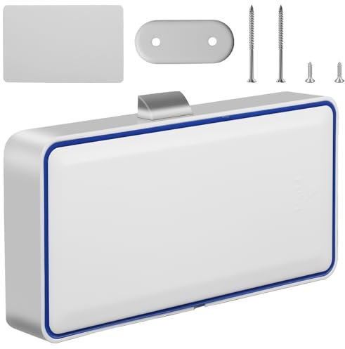 Vaileal Cerradura Electrónica para Armarios: 5 Piezas Mecanismo de Cierre Invisible para Cajones, Cerradura de Sensor IC Funcionando a Batería, para Armarios y Muebles (Blanco)