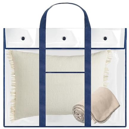 Titolari di poster per stoccaggio, di archiviazione di opere d'arte | Grande organizzatore di arte poster - Supporto per bacheca in PVC con manico e tasca, contenitore di opere, blu, Consulte la