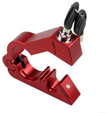 Antivol de casque de moto de haute qualité, conçu pour une sécurité antivol et une installation facile (rouge)