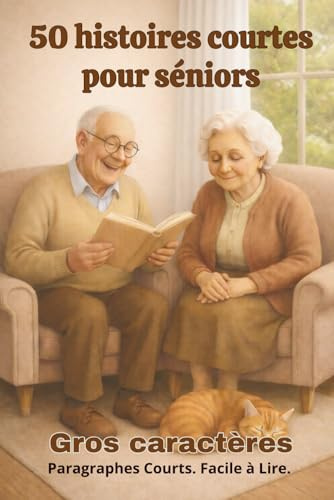 50 histoires courtes pour séniors: Récits doux et positifs en gros caractères et paragraphes courts. Lecture facile. Idéal séniors, malvoyants, DMLA, Alzheimer ou pour stimuler la mémoire.
