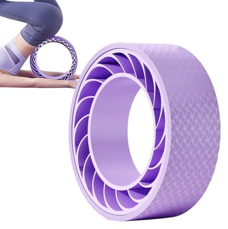 CGACCSD Rodillo de fascia para la espalda – Función de estiramiento antideslizante con rueda – Rodillo de espalda para yoga, rehabilitación, rutina de entrenamiento diario y bienestar