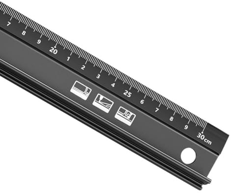Regla de corte de aluminio 203045CM Grip Regla de corte de tela metálica de metal de 203045 cm, agarre adecuado para almacenamiento, diseñado para un uso duradero con una durabilidad adecuada y