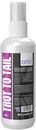 Trot to Tail – Horse Mane & Tail Detangler Spray – Instant Knot Release, Non Greasy Conditioning Mist, Easy Brush, Shine Finish – Pro Vitamin B5 Grooming Spray